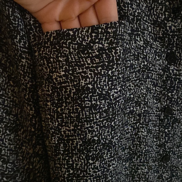 Express Portofino Long Sleeve Printed Blouse Small - Picture 2 of 6